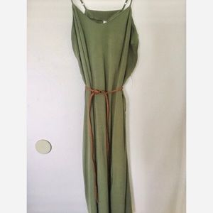 Retro olive cami dress